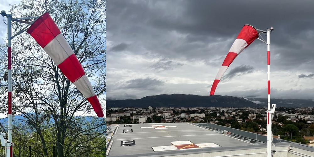 Manches à air pour mâts indicateurs de vent / Windsocks for wind direction masts Manches à air pour mâts indicateurs de vent / Windsocks for wind direction masts